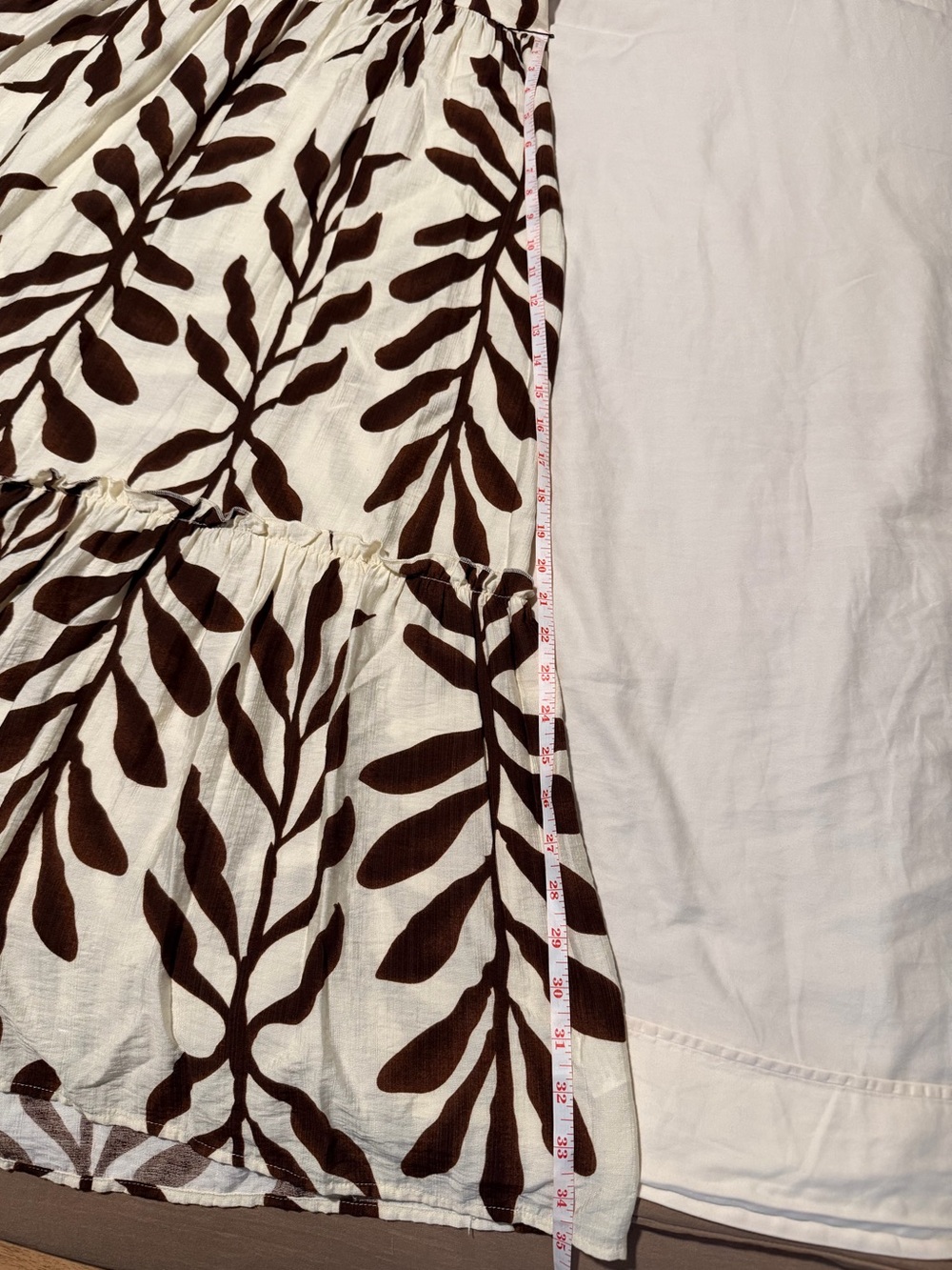 Petal & Pup Cream Maxi Dress with Brown Leaf Print - Picture 5 of 5
